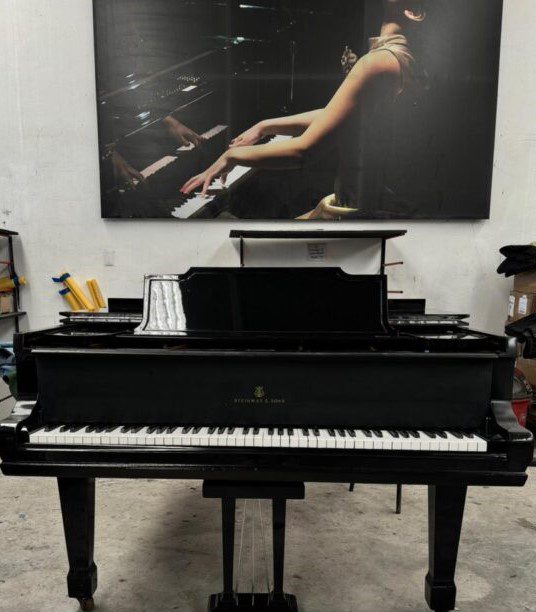 #199015 Piano STEINWAY & SONS Modelo M, Media Cola 188 cm. Largo