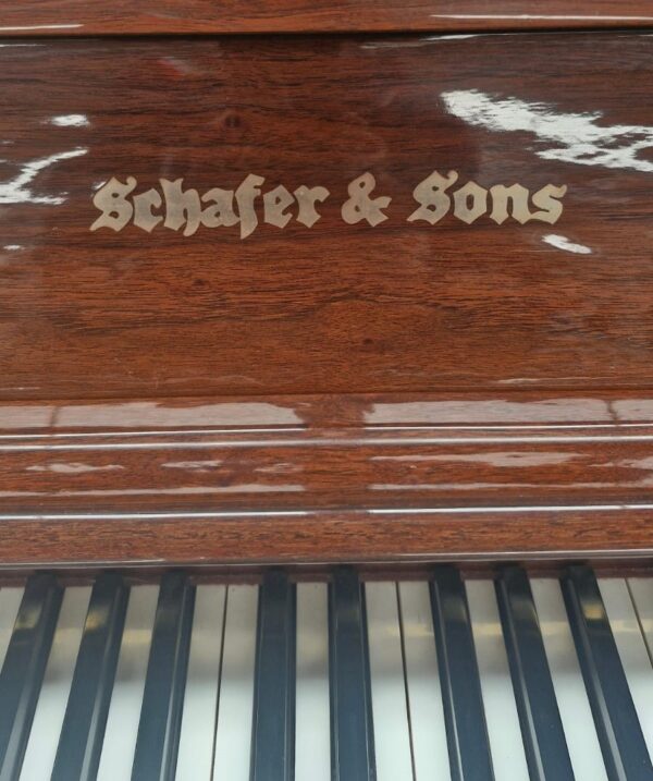 #602453 Piano SCHAFER & SONS Modelo VS-40 Toca solo, Sistema Cassette, Vertical.