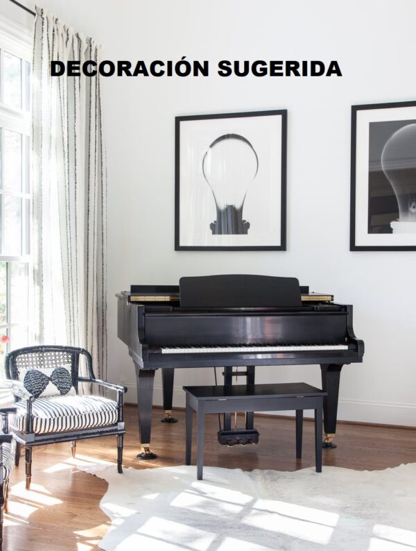 #5912 Piano Media cola marca BALDWIN, Negro Satín Calidad para Exigentes.